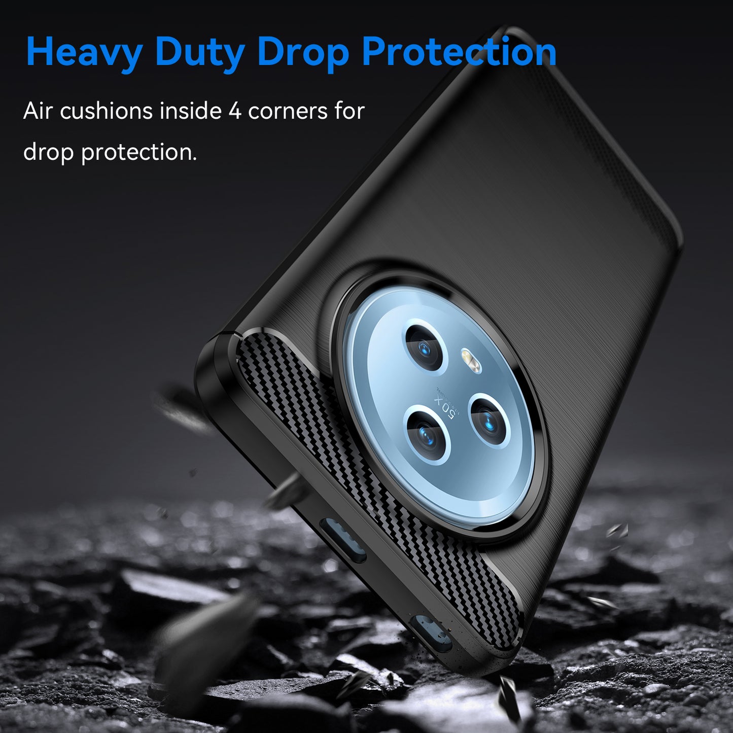 For Honor Magic5 TPU Phone Case Brushed Carbon Fiber Texture Protective Phone Cover
