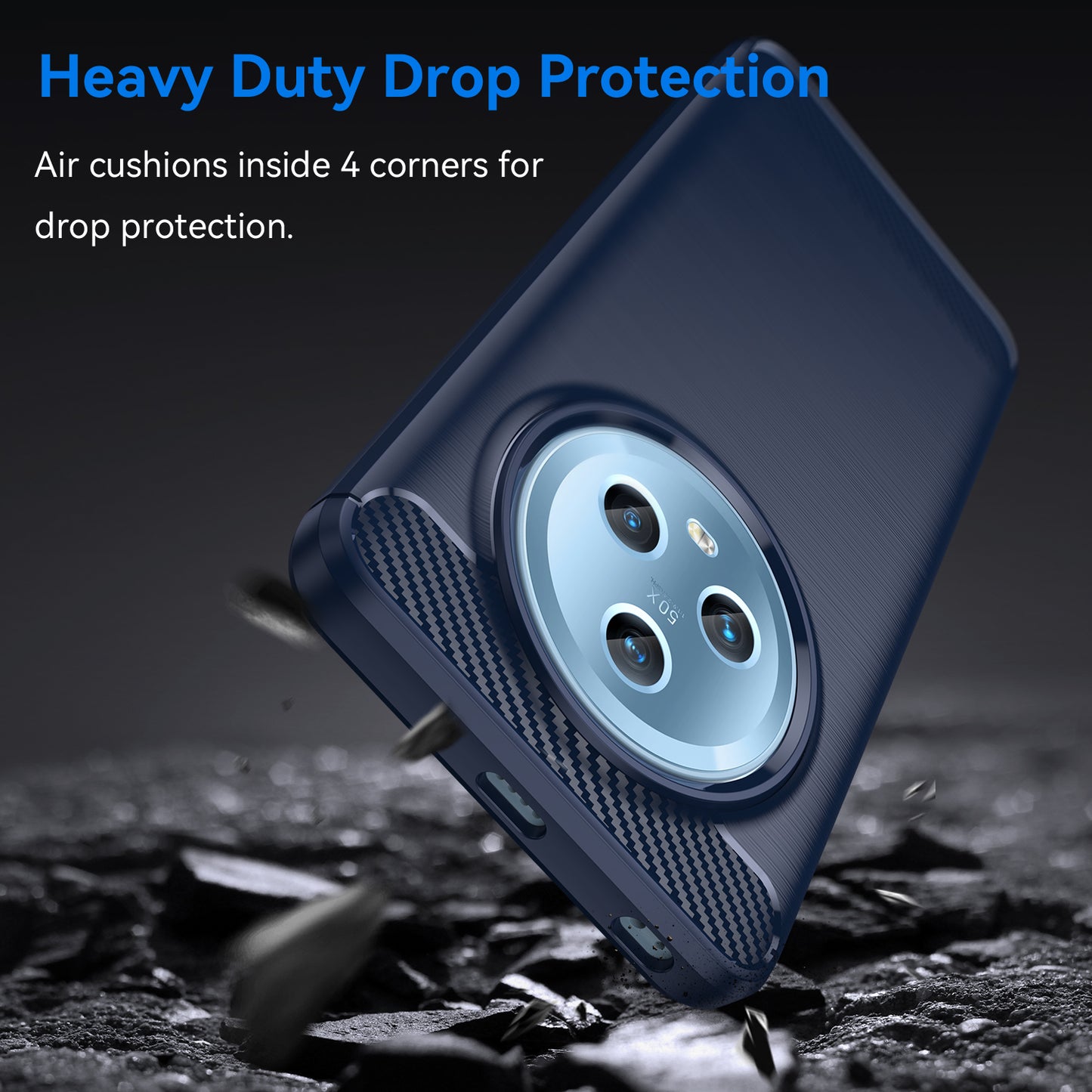 For Honor Magic5 TPU Phone Case Brushed Carbon Fiber Texture Protective Phone Cover