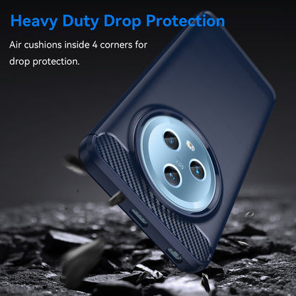 For Honor Magic5 TPU Phone Case Brushed Carbon Fiber Texture Protective Phone Cover