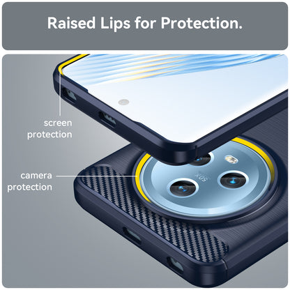 For Honor Magic5 TPU Phone Case Brushed Carbon Fiber Texture Protective Phone Cover