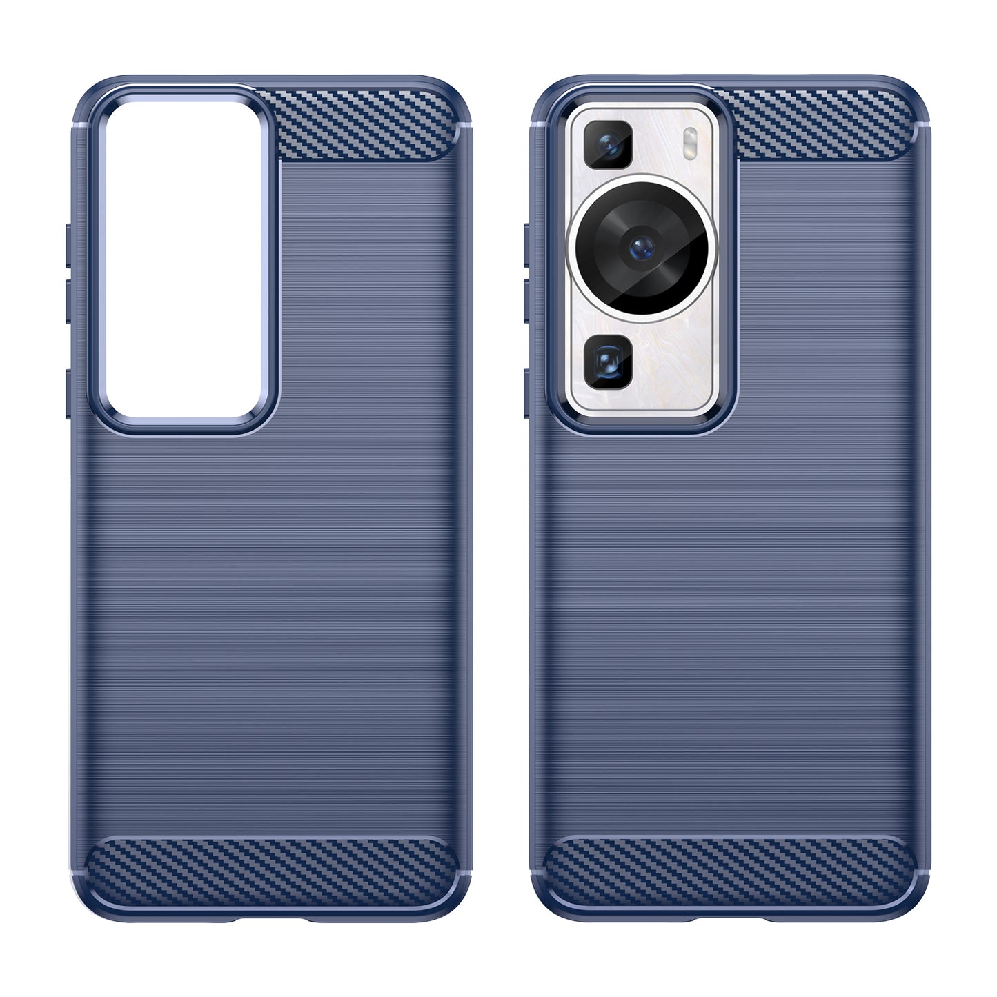 Brushed Carbon Fiber Texture Phone Case for Huawei P60 , Dustproof TPU Phone Cover