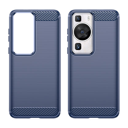 Brushed Carbon Fiber Texture Phone Case for Huawei P60 , Dustproof TPU Phone Cover