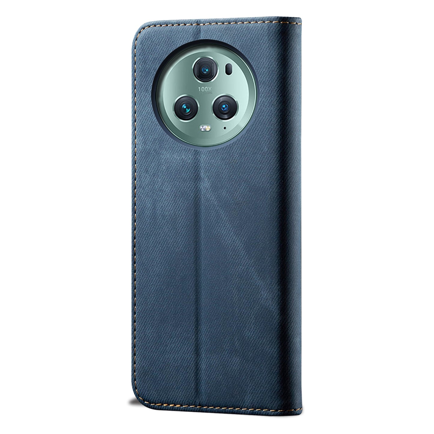 For Honor Magic5 Pro Wallet Function Jeans Cloth Texture Phone Case PU Leather Stand Phone Cover Shell