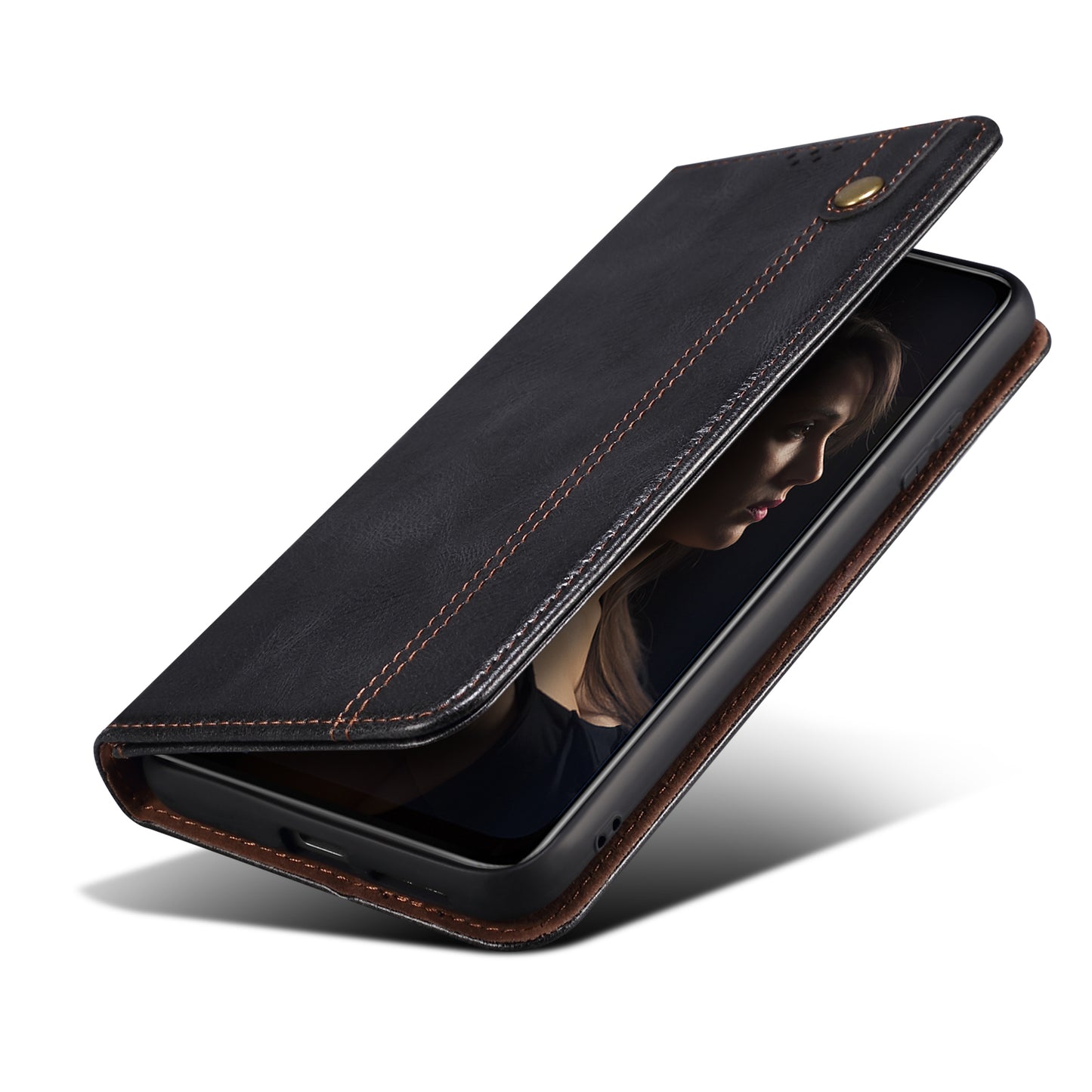 For Honor Magic5 Pro Anti-Scratch Phone Case Waxy Crazy Horse Texture Stand Wallet Leather Phone Cover
