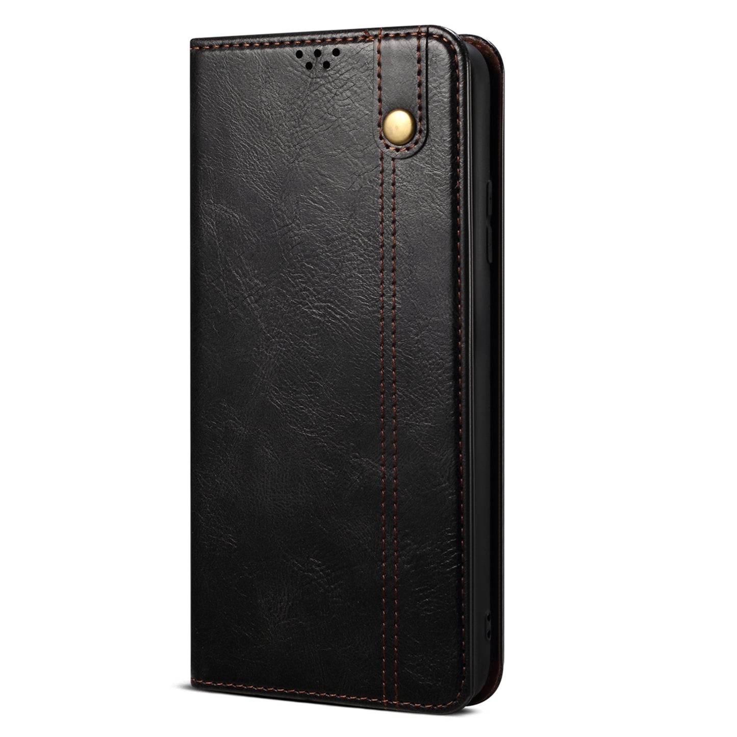 For Honor Magic5 Pro Anti-Scratch Phone Case Waxy Crazy Horse Texture Stand Wallet Leather Phone Cover