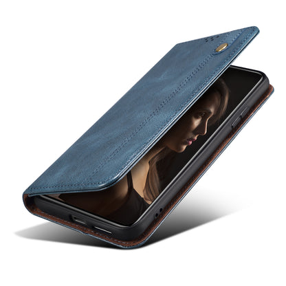 For Honor Magic5 Pro Anti-Scratch Phone Case Waxy Crazy Horse Texture Stand Wallet Leather Phone Cover