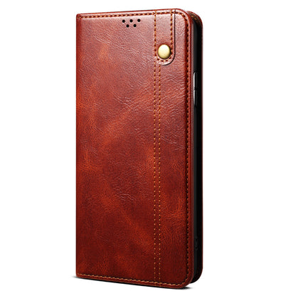 For Honor Magic5 Pro Anti-Scratch Phone Case Waxy Crazy Horse Texture Stand Wallet Leather Phone Cover
