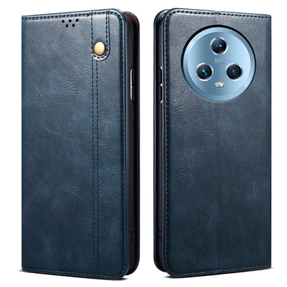 For Honor Magic5 Stand Wallet Leather Cell Phone Cover Waxy Crazy Horse Texture Mobile Phone Case