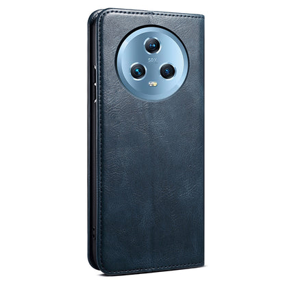For Honor Magic5 Stand Wallet Leather Cell Phone Cover Waxy Crazy Horse Texture Mobile Phone Case