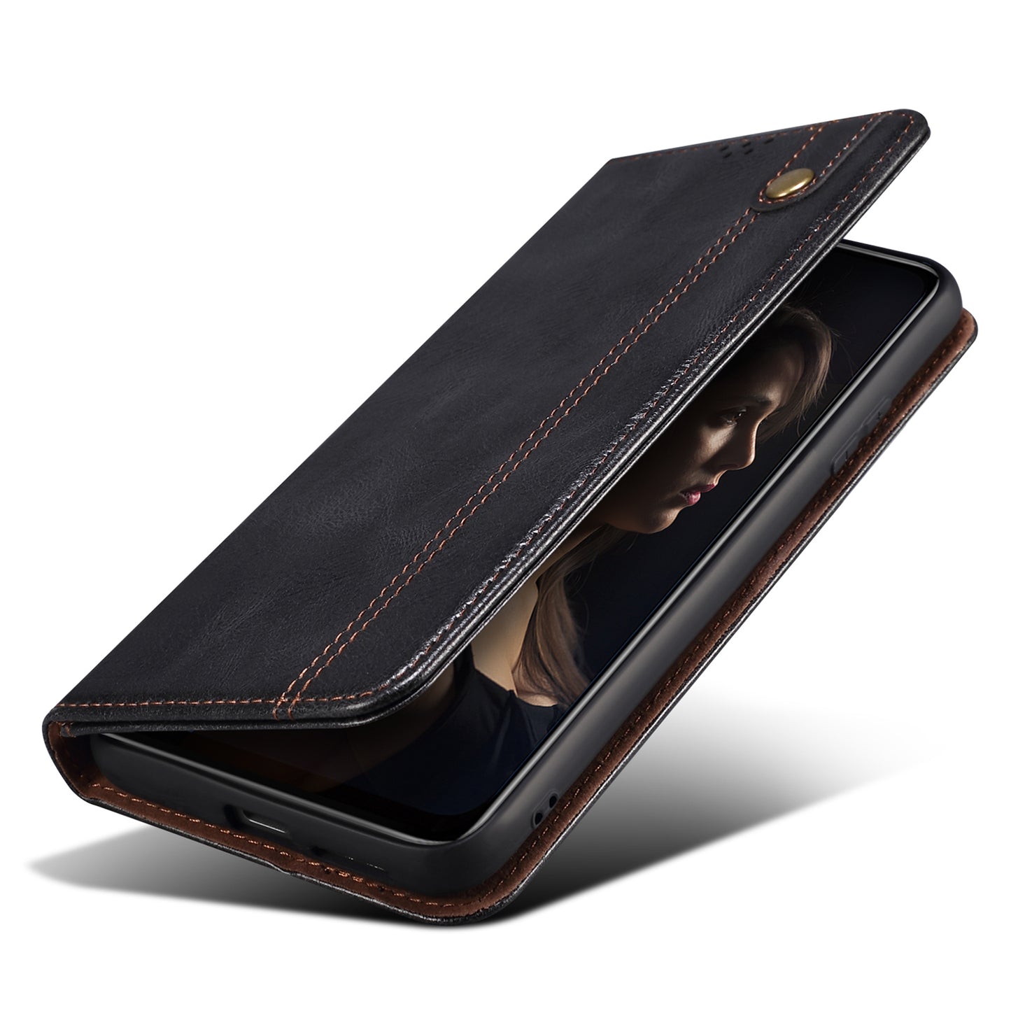 For Huawei P60 Pro / P60 Phone Case Waxy Crazy Horse Texture Stand Wallet Leather Cell Phone Cover