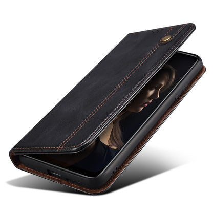 For Huawei P60 Pro / P60 Phone Case Waxy Crazy Horse Texture Stand Wallet Leather Cell Phone Cover