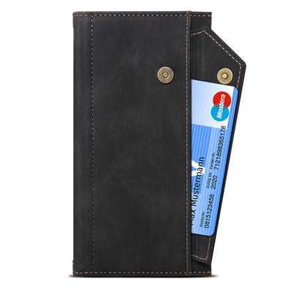ESEBLE Star Series for Samsung Galaxy M54 5G / F54 5G Phone Stand Case Zipper Pocket Wallet Leather Phone Cover