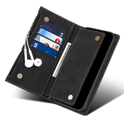ESEBLE Star Series for Samsung Galaxy M54 5G / F54 5G Phone Stand Case Zipper Pocket Wallet Leather Phone Cover