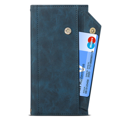 ESEBLE Star Series for Samsung Galaxy M54 5G / F54 5G Phone Stand Case Zipper Pocket Wallet Leather Phone Cover