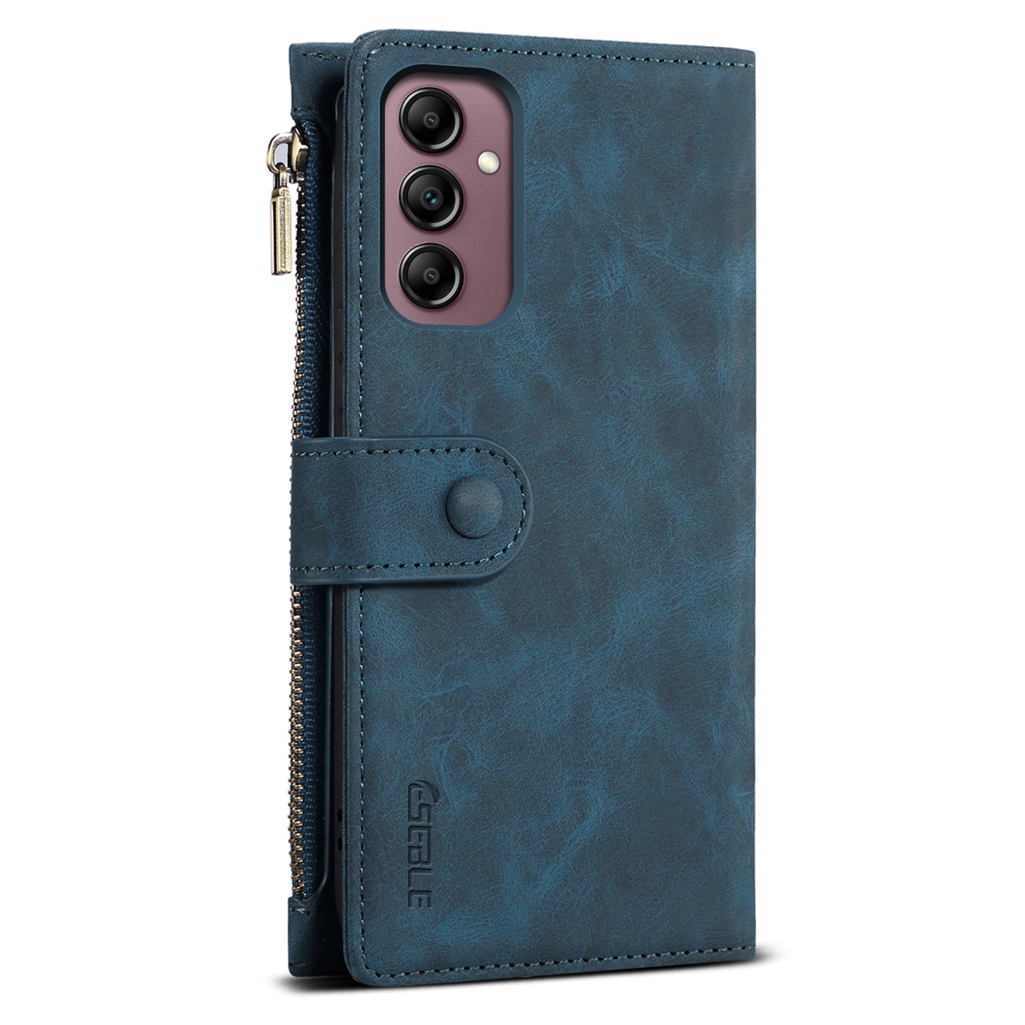 ESEBLE Star Series for Samsung Galaxy M54 5G / F54 5G Phone Stand Case Zipper Pocket Wallet Leather Phone Cover
