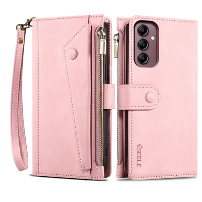 ESEBLE Star Series for Samsung Galaxy M54 5G / F54 5G Phone Stand Case Zipper Pocket Wallet Leather Phone Cover