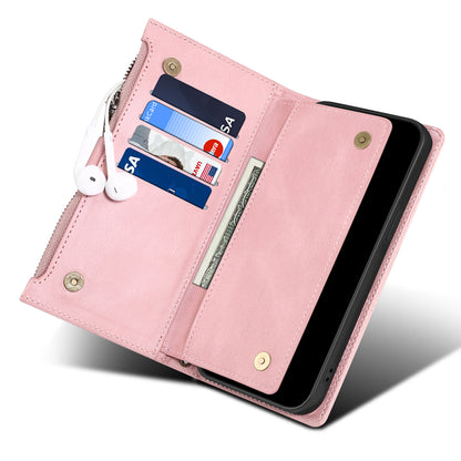 ESEBLE Star Series for Samsung Galaxy M54 5G / F54 5G Phone Stand Case Zipper Pocket Wallet Leather Phone Cover