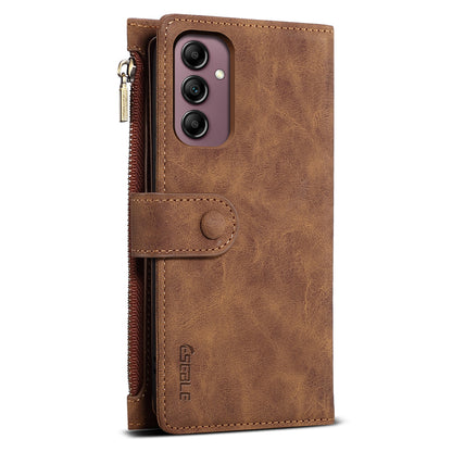 ESEBLE Star Series for Samsung Galaxy M54 5G / F54 5G Phone Stand Case Zipper Pocket Wallet Leather Phone Cover