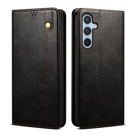 For Samsung Galaxy M54 5G / F54 5G Waxy Crazy Horse Texture Leather Wallet Phone Case Stand Cell Phone Cover