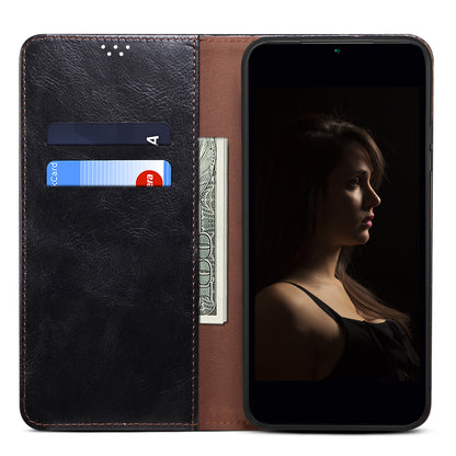 For Samsung Galaxy M54 5G / F54 5G Waxy Crazy Horse Texture Leather Wallet Phone Case Stand Cell Phone Cover