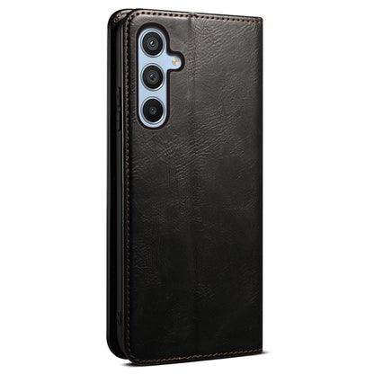 For Samsung Galaxy M54 5G / F54 5G Waxy Crazy Horse Texture Leather Wallet Phone Case Stand Cell Phone Cover