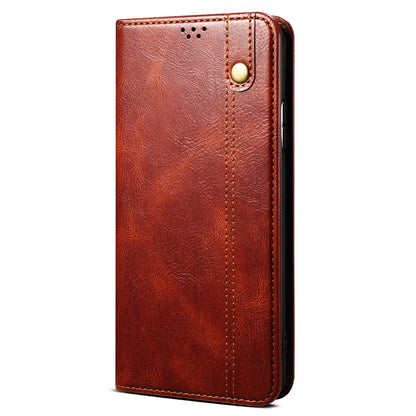 For Samsung Galaxy M54 5G / F54 5G Waxy Crazy Horse Texture Leather Wallet Phone Case Stand Cell Phone Cover