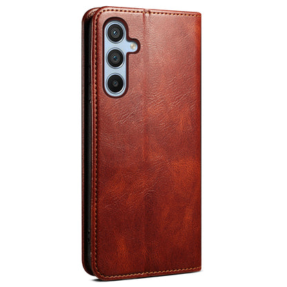 For Samsung Galaxy M54 5G / F54 5G Waxy Crazy Horse Texture Leather Wallet Phone Case Stand Cell Phone Cover