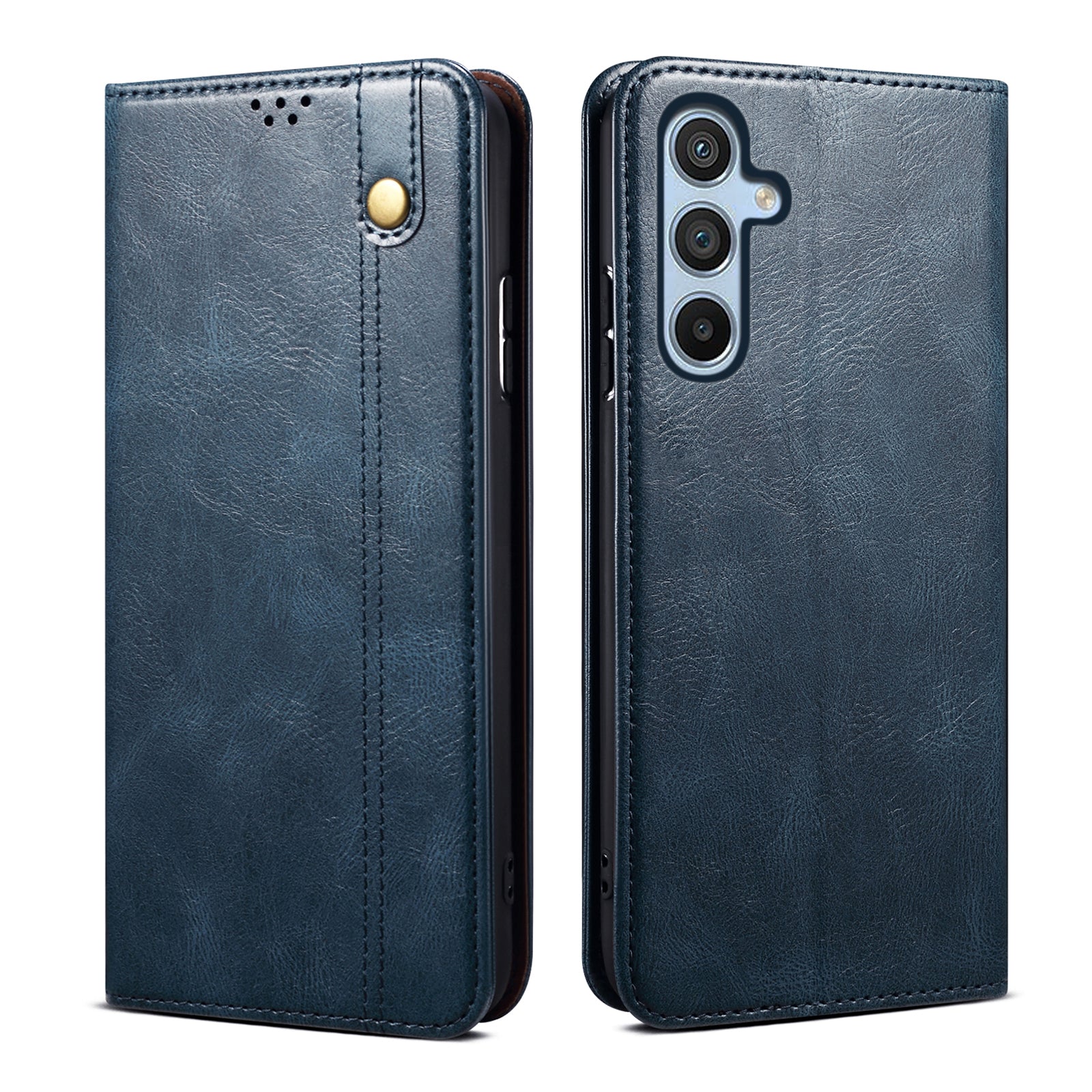 For Samsung Galaxy M54 5G / F54 5G Waxy Crazy Horse Texture Leather Wallet Phone Case Stand Cell Phone Cover