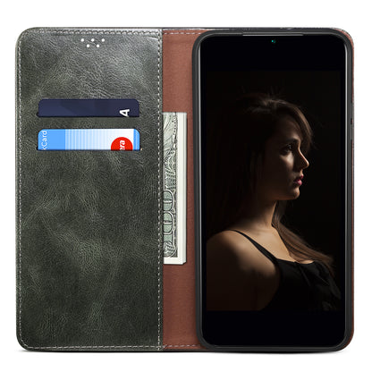 For Samsung Galaxy M54 5G / F54 5G Waxy Crazy Horse Texture Leather Wallet Phone Case Stand Cell Phone Cover