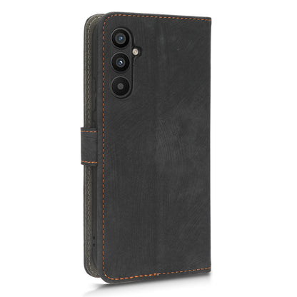 For Samsung Galaxy M14 5G RFID Blocking Leather Phone Cover Wallet Stand Phone Case with Strap