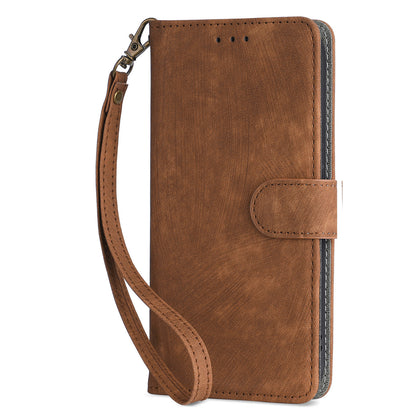 For Samsung Galaxy M14 5G RFID Blocking Leather Phone Cover Wallet Stand Phone Case with Strap