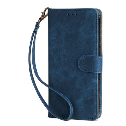 For Samsung Galaxy M14 5G RFID Blocking Leather Phone Cover Wallet Stand Phone Case with Strap