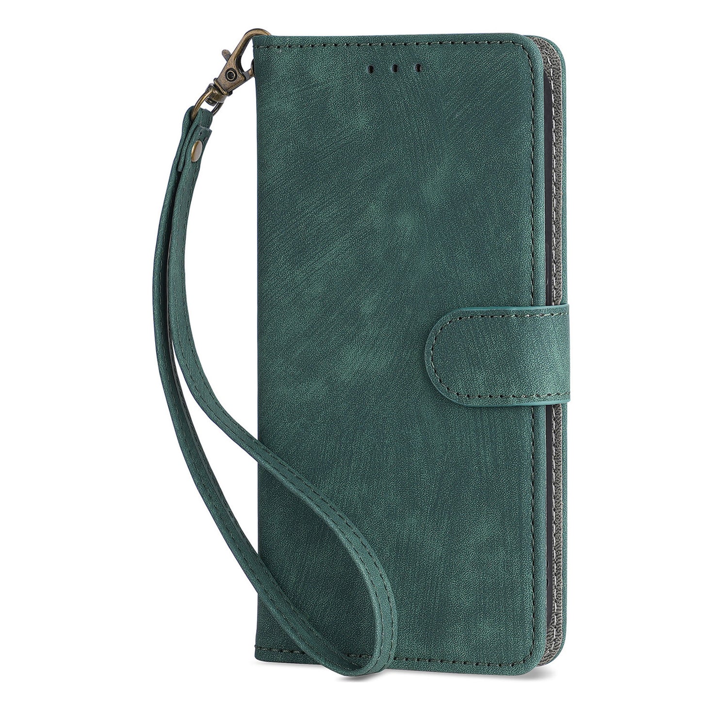 For Samsung Galaxy M14 5G RFID Blocking Leather Phone Cover Wallet Stand Phone Case with Strap