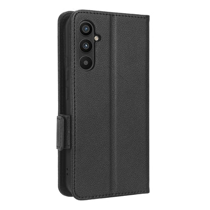 For Samsung Galaxy M14 5G Dual Magnetic Clasp Cover Wallet Stand Litchi Texture PU Leather+TPU Phone Case