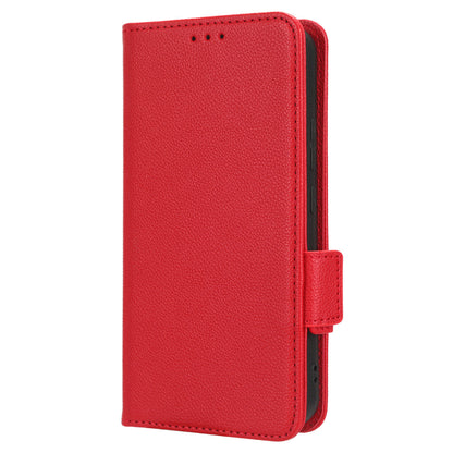 For Samsung Galaxy M14 5G Dual Magnetic Clasp Cover Wallet Stand Litchi Texture PU Leather+TPU Phone Case