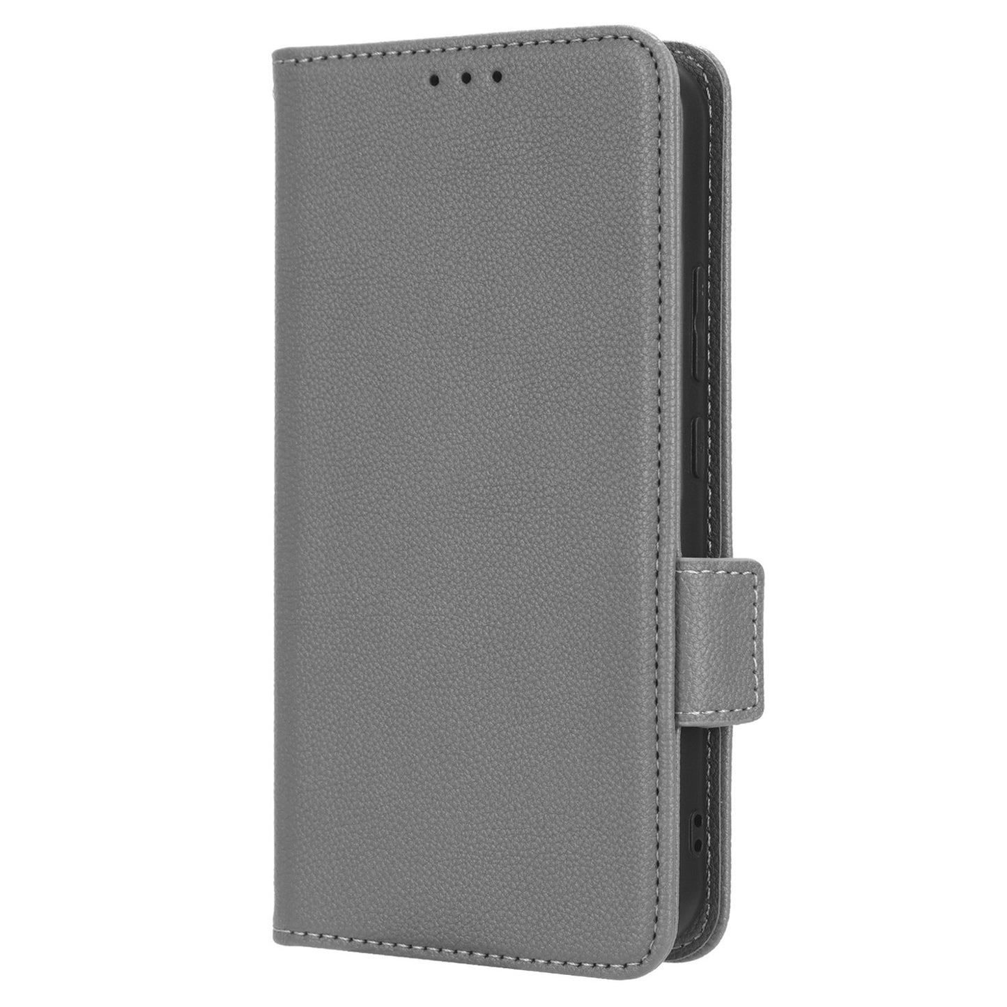 For Samsung Galaxy M14 5G Dual Magnetic Clasp Cover Wallet Stand Litchi Texture PU Leather+TPU Phone Case