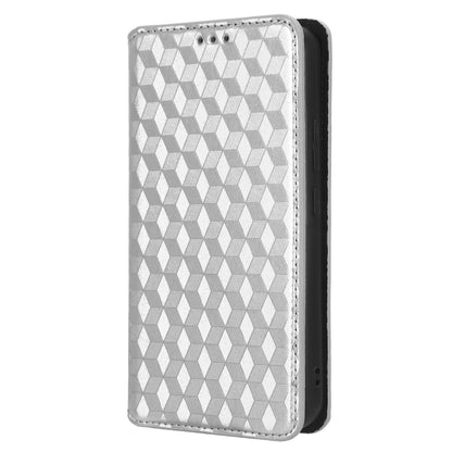 For Samsung Galaxy M14 5G Stand Phone Cover Wallet Imprinted Rhombus Pattern PU Leather+TPU Phone Case