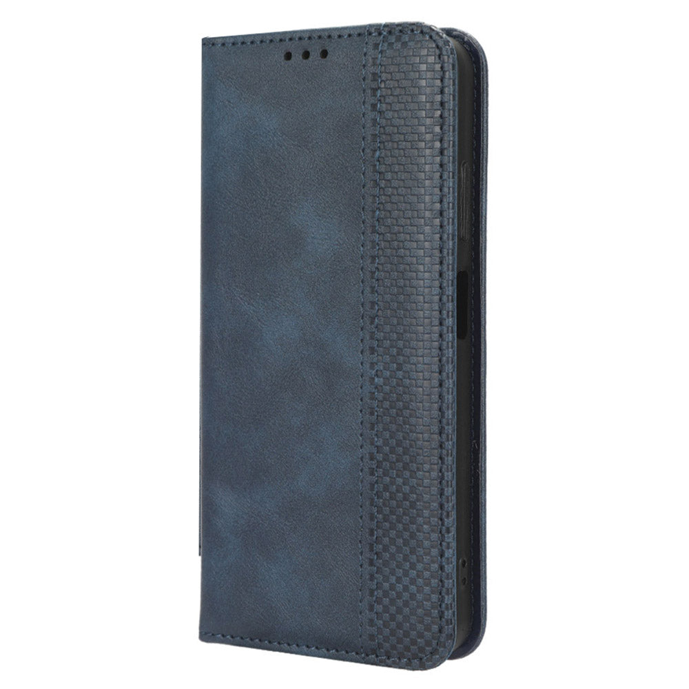 For Blackview A85 Anti-Dust PU Leather Wallet Cell Phone Case Retro Texture Phone Stand Cover