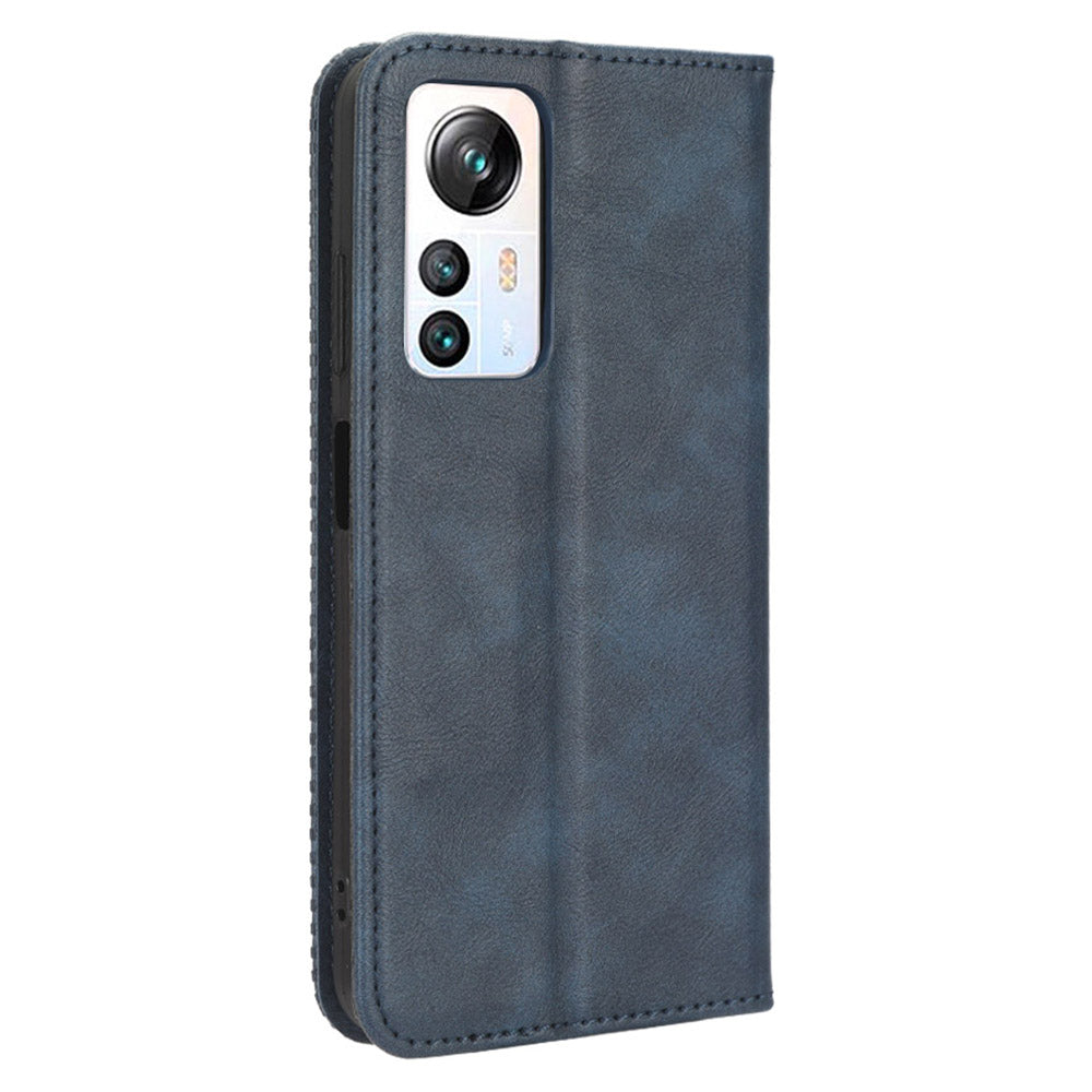 For Blackview A85 Anti-Dust PU Leather Wallet Cell Phone Case Retro Texture Phone Stand Cover