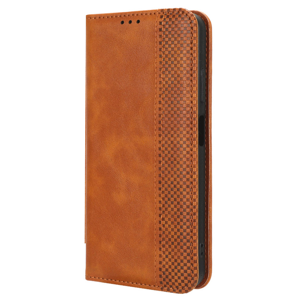 For Blackview A85 Anti-Dust PU Leather Wallet Cell Phone Case Retro Texture Phone Stand Cover