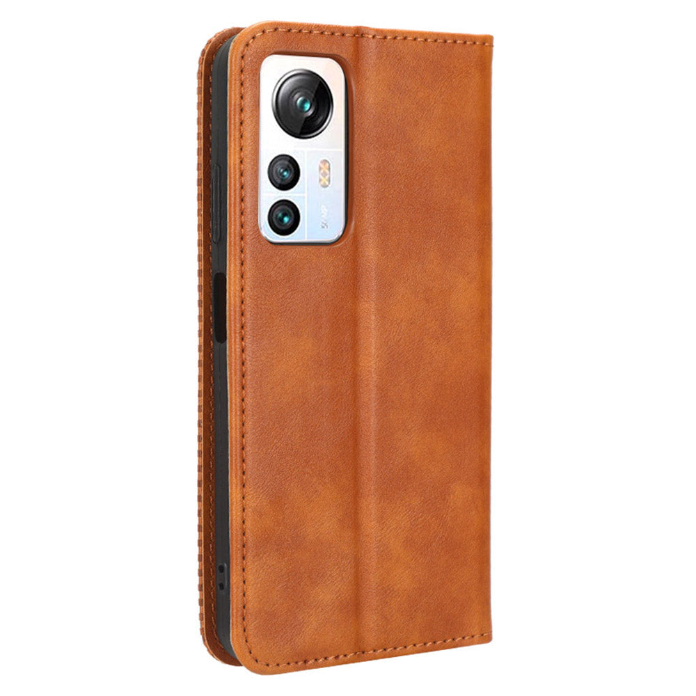 For Blackview A85 Anti-Dust PU Leather Wallet Cell Phone Case Retro Texture Phone Stand Cover