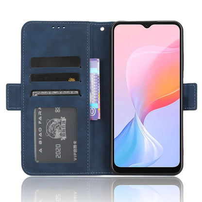 For Blackview A85 Mobile Phone Leather Case Multiple Card Slots Phone Cover with Wallet Stand