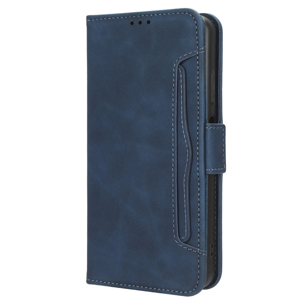 For Blackview A85 Mobile Phone Leather Case Multiple Card Slots Phone Cover with Wallet Stand