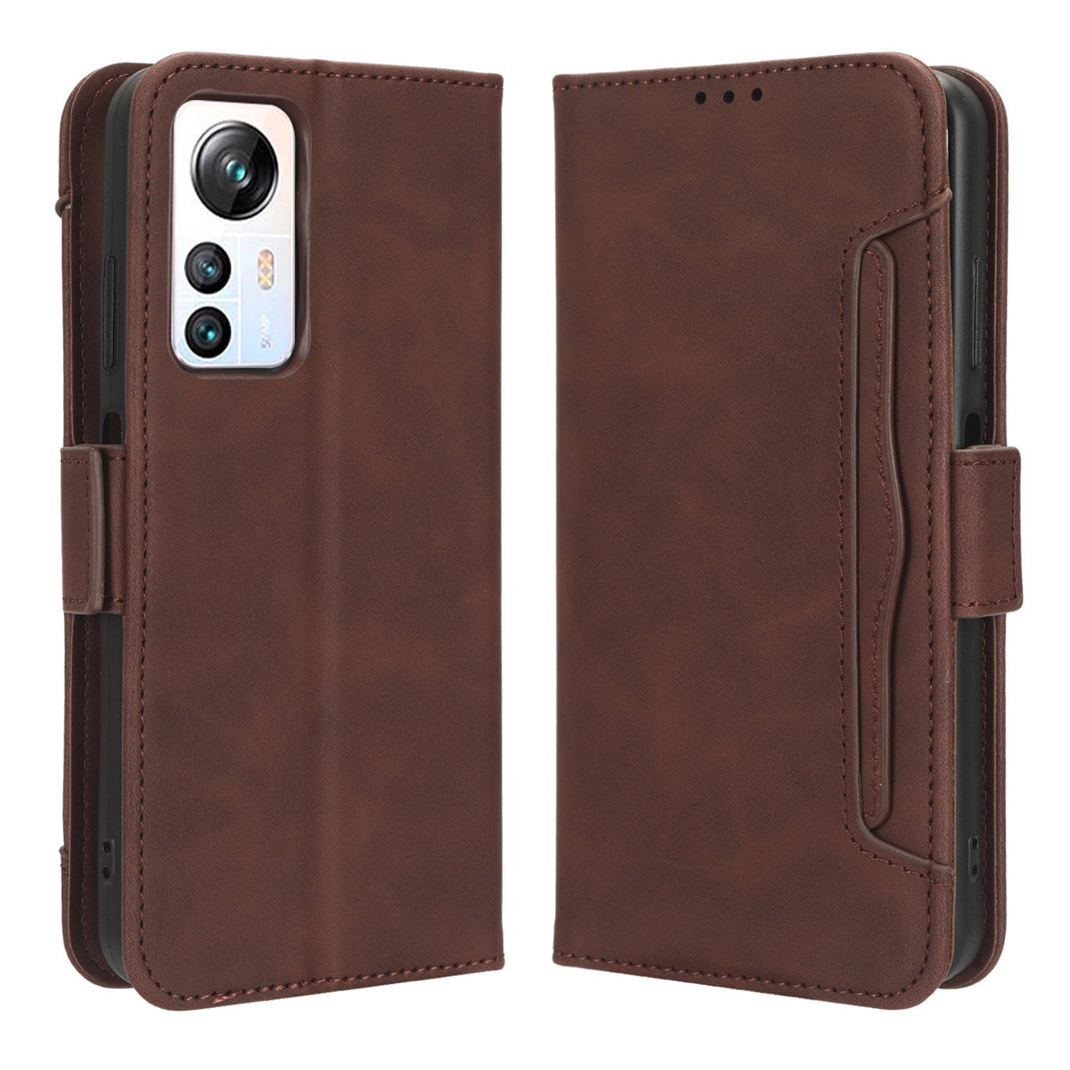 For Blackview A85 Mobile Phone Leather Case Multiple Card Slots Phone Cover with Wallet Stand