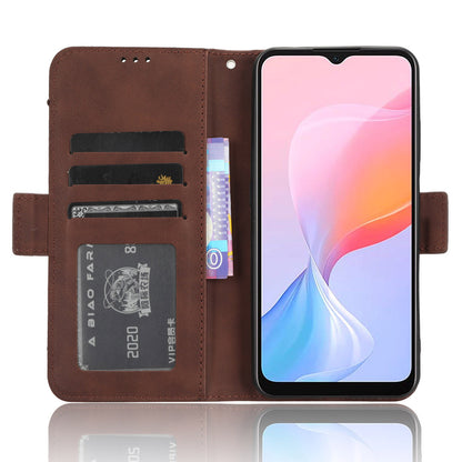 For Blackview A85 Mobile Phone Leather Case Multiple Card Slots Phone Cover with Wallet Stand