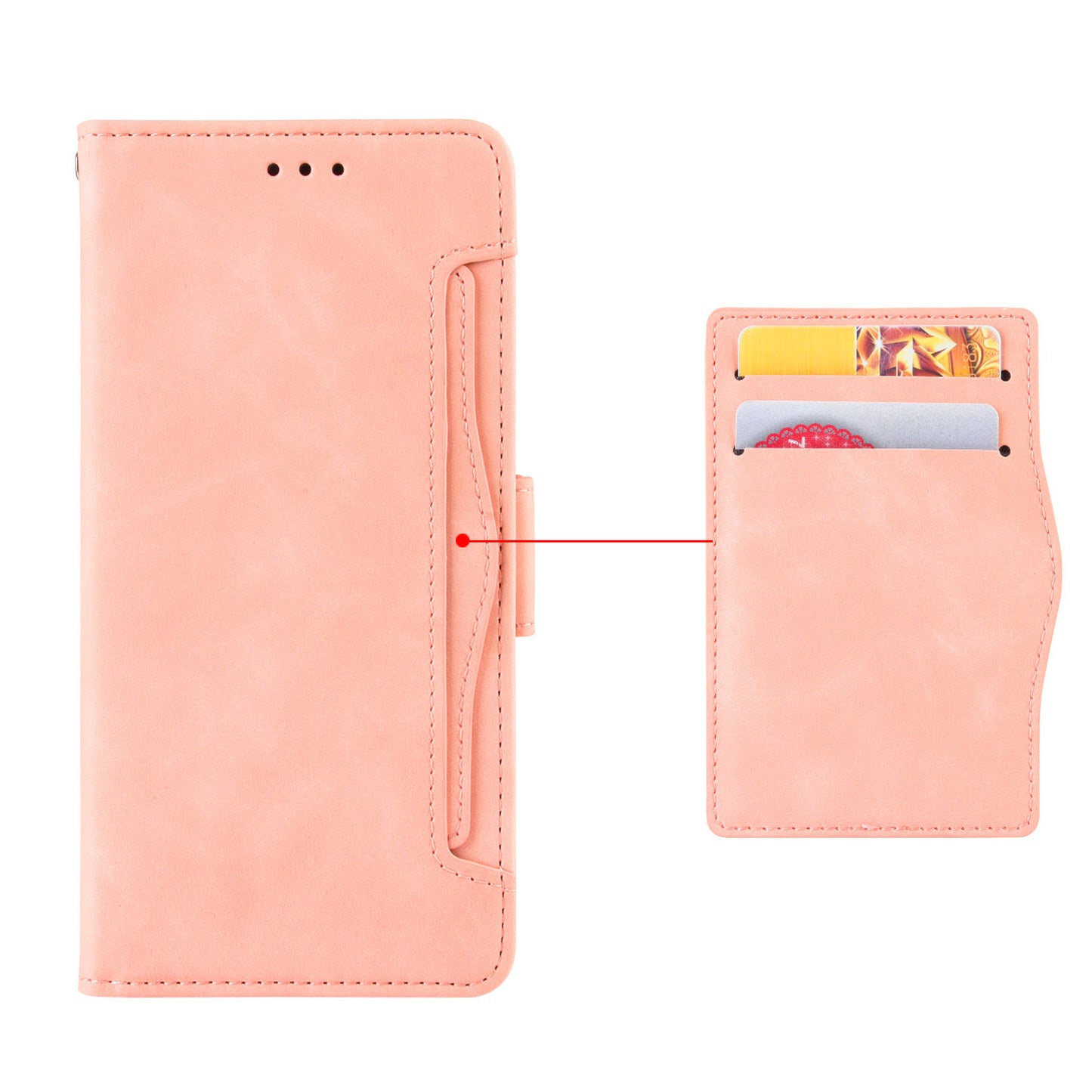 For Blackview A85 Mobile Phone Leather Case Multiple Card Slots Phone Cover with Wallet Stand