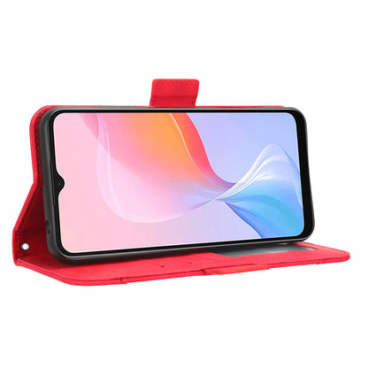 For Blackview A85 Mobile Phone Leather Case Multiple Card Slots Phone Cover with Wallet Stand
