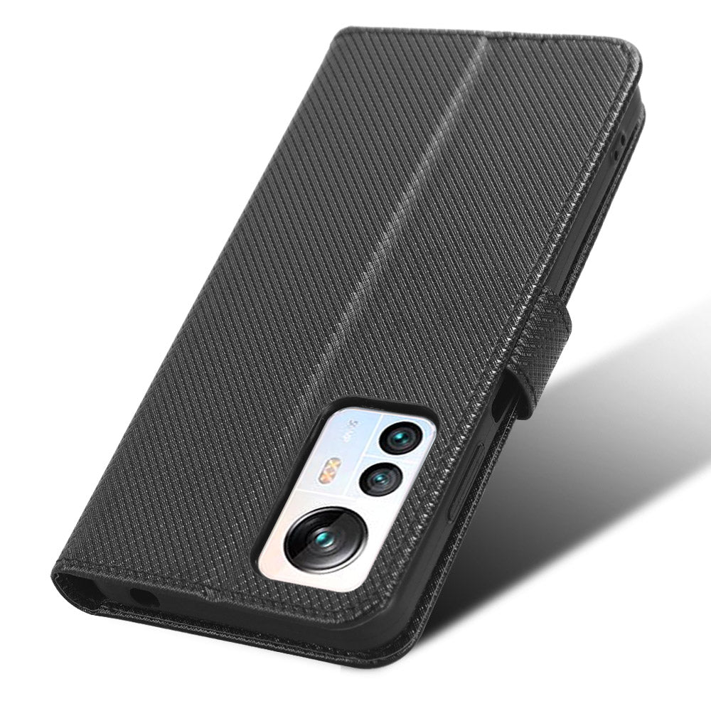 For Blackview A85 Diamond Texture Mobile Phone Cover PU Leather Wallet Stand Phone Case