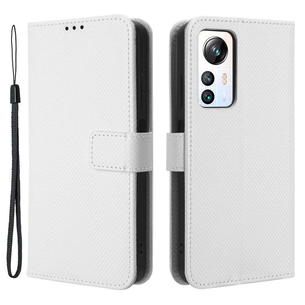 For Blackview A85 Diamond Texture Mobile Phone Cover PU Leather Wallet Stand Phone Case