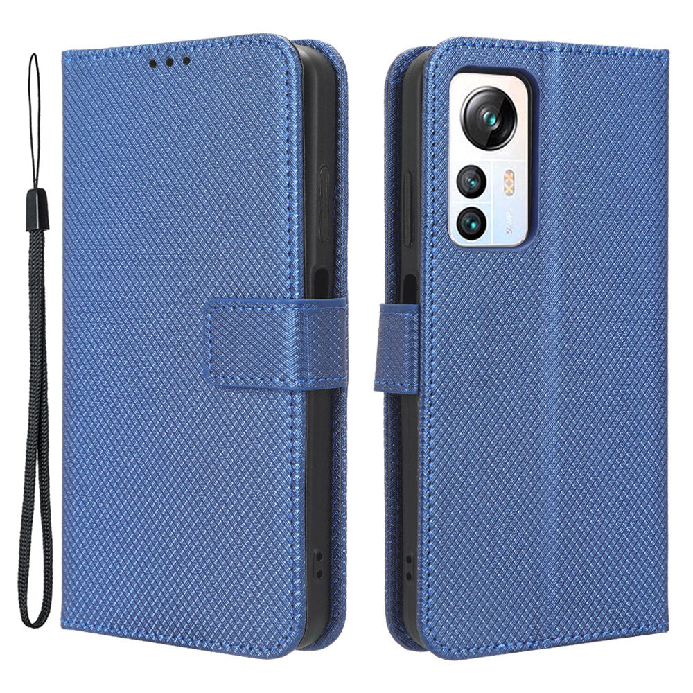 For Blackview A85 Diamond Texture Mobile Phone Cover PU Leather Wallet Stand Phone Case